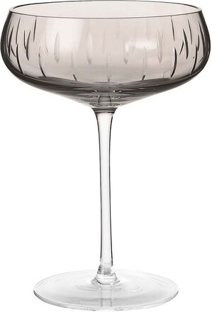 Champagne Coupe Single Cut Home Tableware Glass Champagne Glass Grey LOUISE ROE