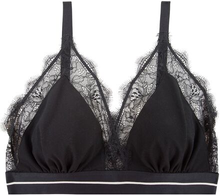 Love Lace Lingerie Bras & Tops Soft Bras Bralette Svart Love Stories*Betinget Tilbud