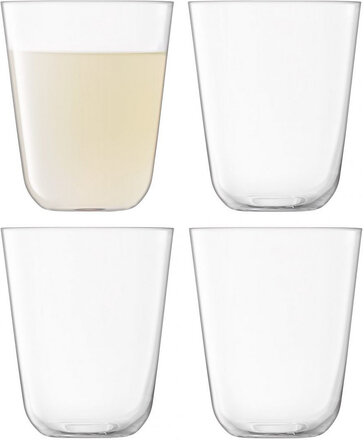 Arc Tumbler Set 4 Home Tableware Glass Drinking Glass Nude LSA International
