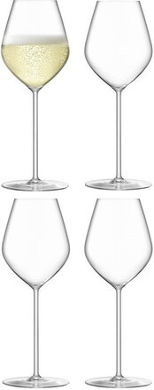 Borough Champagne Tulip Glass Set 4 Home Tableware Glass Champagne Glass Nude LSA International