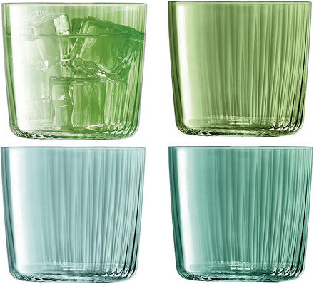 Gems Tumbler 310Ml Assorted Jade Set 4 Home Tableware Glass Drinking Glass Grønn LSA International*Betinget Tilbud