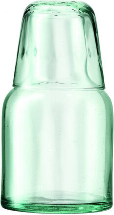 Mia Carafe & Tumbler Recycled/Part Optic Home Tableware Glass Drinking Glass Green LSA International