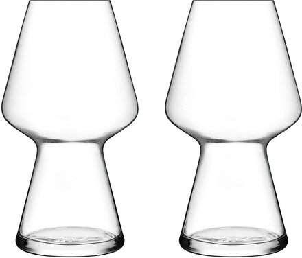 Ølglas Saison Birrateque 75 Cl 2 Stk. Klar Home Tableware Glass Beer Glass Nude Luigi Bormioli