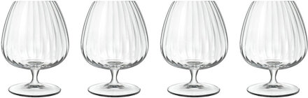 Cognacglas Optica 4 Stk. Home Tableware Glass Whiskey & Cognac Glass Nude Luigi Bormioli