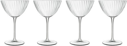 Martiniglas Optica 4 Stk. Home Tableware Glass Cocktail Glass Nude Luigi Bormioli