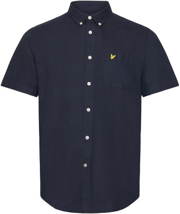 Short Sleeve Oxford Shirt Tops Shirts Short-sleeved Navy Lyle & Scott