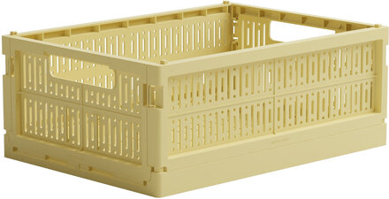 Made Crate Midi Home Storage Storage Baskets Gul Made Crate*Betinget Tilbud