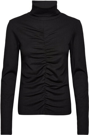Pollux Adenau Blouse Tops T-shirts & Tops Long-sleeved Black Mads Nørgaard