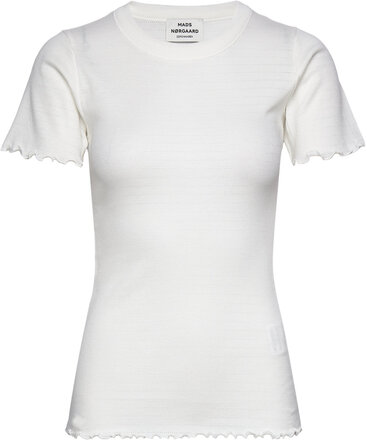 Pointella Trixa Tee Tops T-shirts & Tops Short-sleeved White Mads Nørgaard