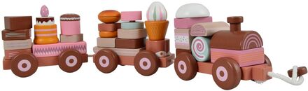 Train With Cakes, Stacking Function Toys Baby Toys Educational Toys Stackable Blocks Multi/mønstret Magni Toys*Betinget Tilbud