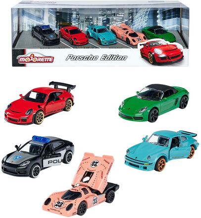 Porsche 5 Pieces Giftpack Toys Toy Cars & Vehicles Toy Cars Multi/mønstret Majorette*Betinget Tilbud