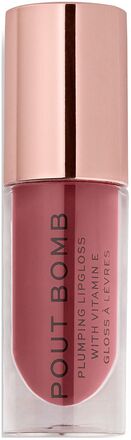 Revolution Pout Bomb Plumping Gloss Sauce Lipgloss Sminke Rosa Makeup Revolution*Betinget Tilbud
