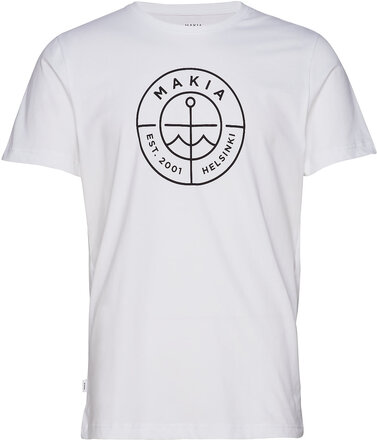 Scope T-Shirt Tops T-shirts Short-sleeved White Makia