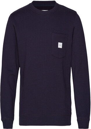 Square Pocket Sweatshirt Tops Sweat-shirts & Hoodies Sweat-shirts Navy Makia