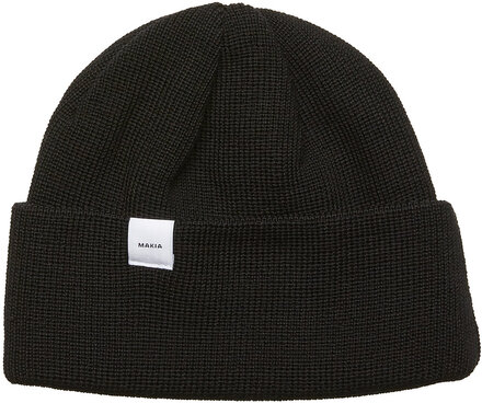 Merino Thin Cap Accessories Headwear Beanies Black Makia