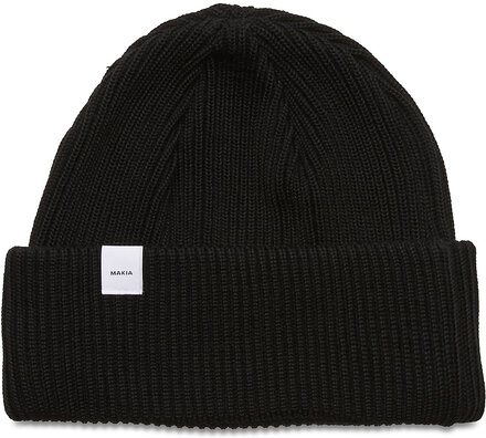 Merino Cap Accessories Headwear Beanies Svart Makia*Betinget Tilbud