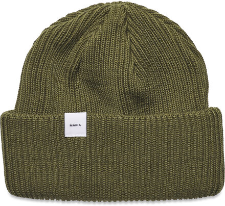 Merino Cap Accessories Headwear Beanies Green Makia