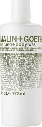 Rum Hand + Body Wash Shower Gel Badesæbe Cream Malin+Goetz