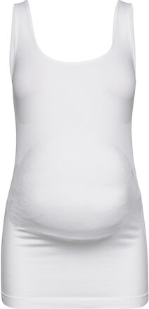 Mlheal Tank Top Noos A. T-shirts & Tops Sleeveless Hvit Mamalicious*Betinget Tilbud