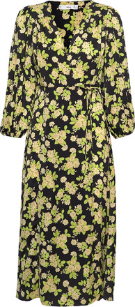 Flower Print Dress Dresses Wrap Dresses Multi/mønstret Mango*Betinget Tilbud