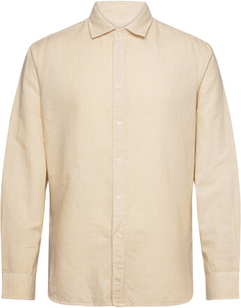Regular-Fit Linen Cotton Shirt Tops Shirts Casual Cream Mango