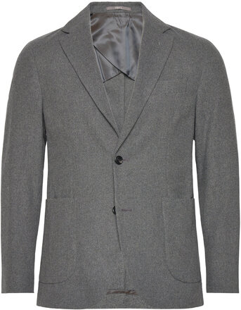 Slim Fit Flecked Wool Blazer Suits & Blazers Blazers Single Breasted Blazers Grey Mango