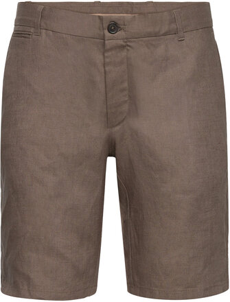 Slim Fit 100% Linen Bermuda Shorts Bottoms Shorts Casual Brown Mango