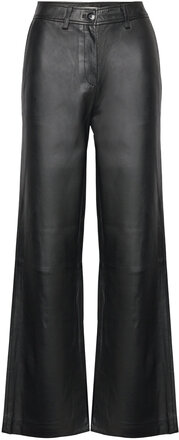 Leather Pants Bottoms Trousers Leather Leggings-Byxor Black Marc O'Polo