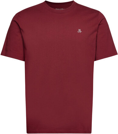 T-Shirts Short Sleeve T-shirts Short-sleeved Burgunder Marc O'Polo*Betinget Tilbud