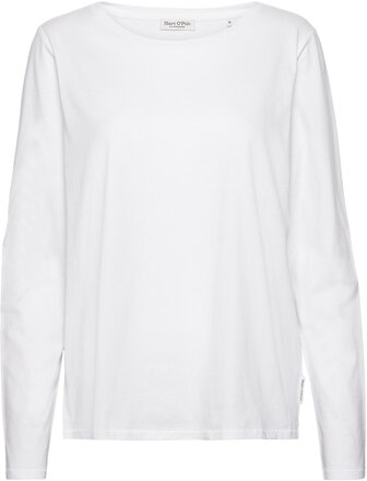 T-Shirts Long Sleeve Tops T-shirts & Tops Long-sleeved White Marc O'Polo