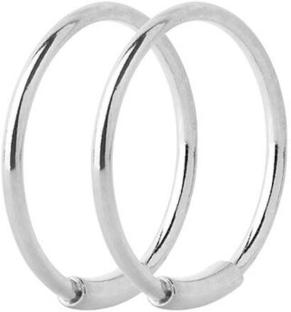 Basic Hoop Designers Jewellery Earrings Hoops Silver Maria Black