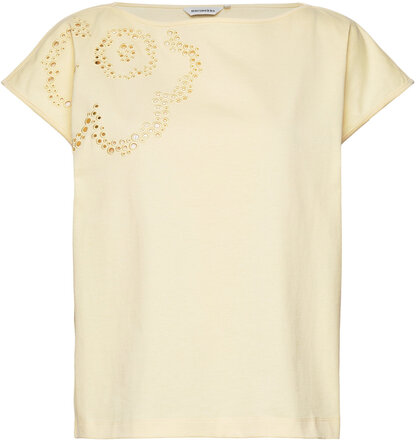 Jeansa Unikko Tops T-shirts & Tops Short-sleeved Yellow Marimekko
