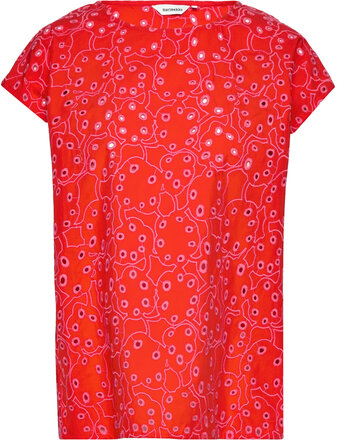 Nahkol Rentukka Tops T-shirts & Tops Short-sleeved Red Marimekko
