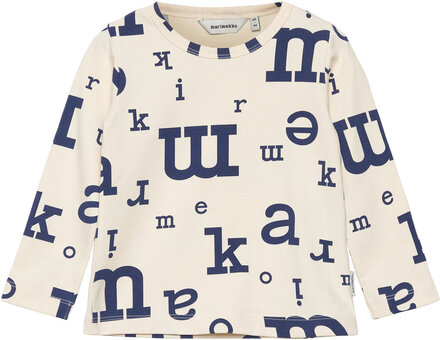 Ouli Marimerkki I Tops T-shirts Long-sleeved T-Skjorte Cream Marimekko