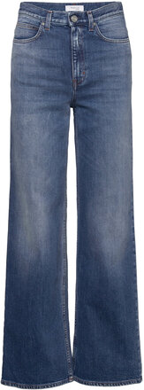 The Wide Short Denim Vide Jeans Blå Marville Road*Betinget Tilbud