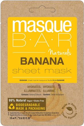 Masquebar Naturals Banana Sheet Mask Beauty WOMEN Skin Care Face Face Masks Korall Masque B.A.R*Betinget Tilbud