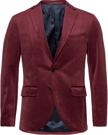 Mageorge F Velvet Suits & Blazers Blazers Single Breasted Blazers Rød Matinique*Betinget Tilbud