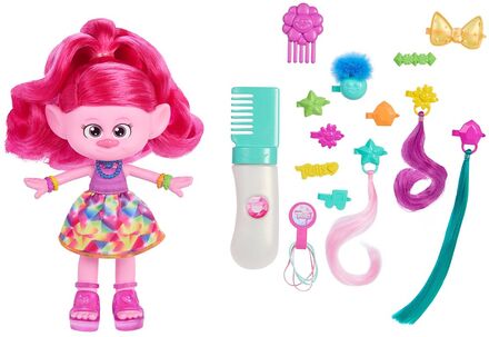 Trolls 3 Band Together Hair-Tastic Queen Poppy Toys Playsets & Action Figures Movies & Fairy Tale Characters Multi/patterned Trolls