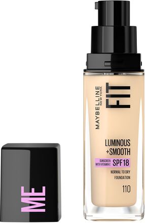 Maybelline New York Fit Me Luminous + Smooth Foundation 110 Porcelain Foundation Sminke Maybelline*Betinget Tilbud