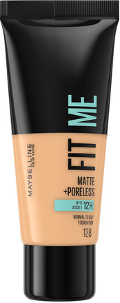 Maybelline New York Fit Me Matte + Poreless Foundation 128 Warm Nude Foundation Makeup Maybelline