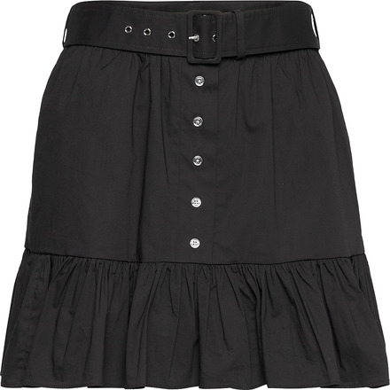 Belt Dust Rfle Mini Skirt Kort Kjol Black Michael Kors