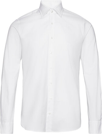 2Ply Stretch Twill Slim Fit Shirt Tops Shirts Business White Michael Kors