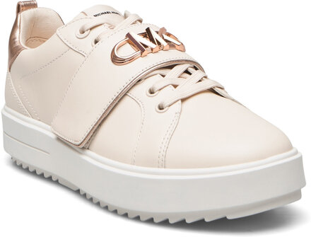 Emmett Strap Lace Up Lave Sneakers Beige Michael Kors*Betinget Tilbud