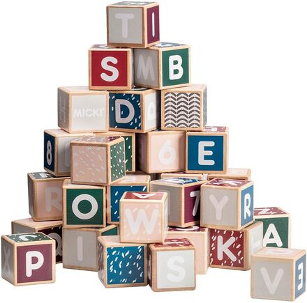 Bokstavsklossar, Senses 36 St Toys Building Sets & Blocks Building Blocks Multi/mønstret Micki Leksaker*Betinget Tilbud