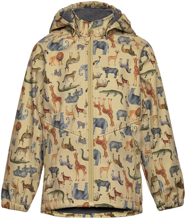 Softshell Jacket Recycled Aop Zoo Outerwear Softshells Softshell Jackets Multi/patterned Mikk-line