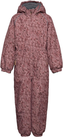 Polyester Junior Suit - Aop Floral Outerwear Coveralls Snow-ski Coveralls & Sets Purple Mikk-line