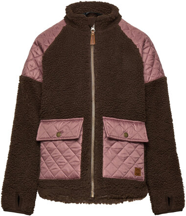 Teddy Jacket Recycled Outerwear Fleece Outerwear Fleece Jackets Brown Mikk-line