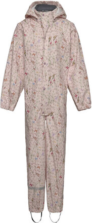 Pu Rain Suit Aop Recycled Outerwear Rainwear Rainwear Sets Pink Mikk-line