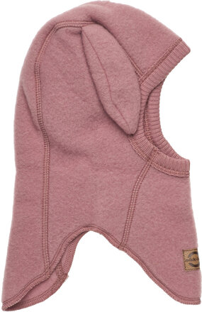 Wool Fullface W Bunny Ears Accessories Headwear Balaclava Pink Mikk-line
