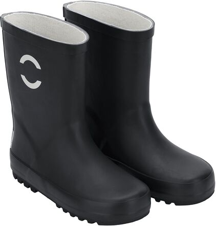 Wellies - Solid Shoes Rubberboots High Rubberboots Unlined Rubberboots Svart Mikk-line*Betinget Tilbud